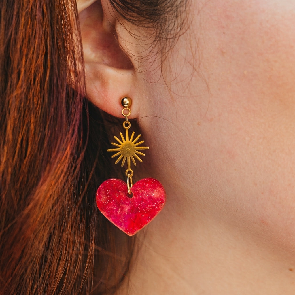 Pendientes Harmony Rojo