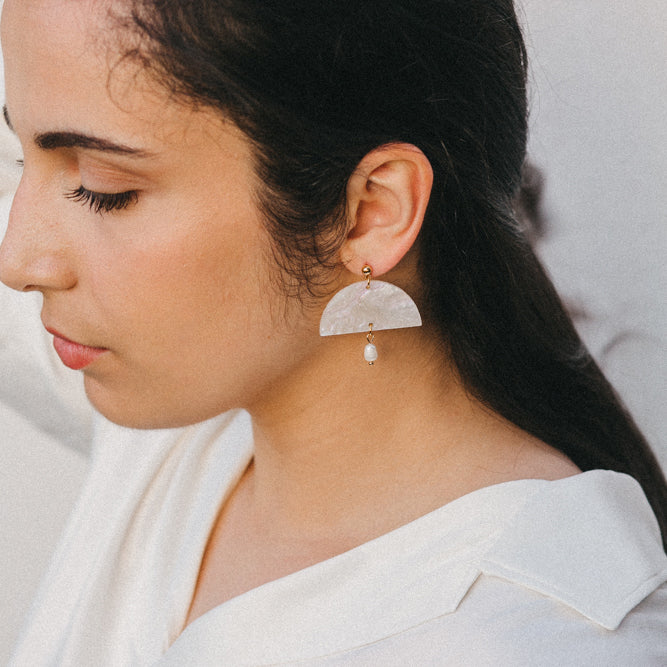 Pendientes Arka Blanco