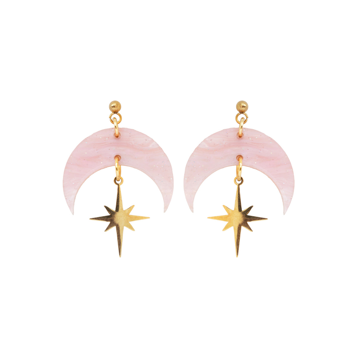 Pendientes Estelar Rosa