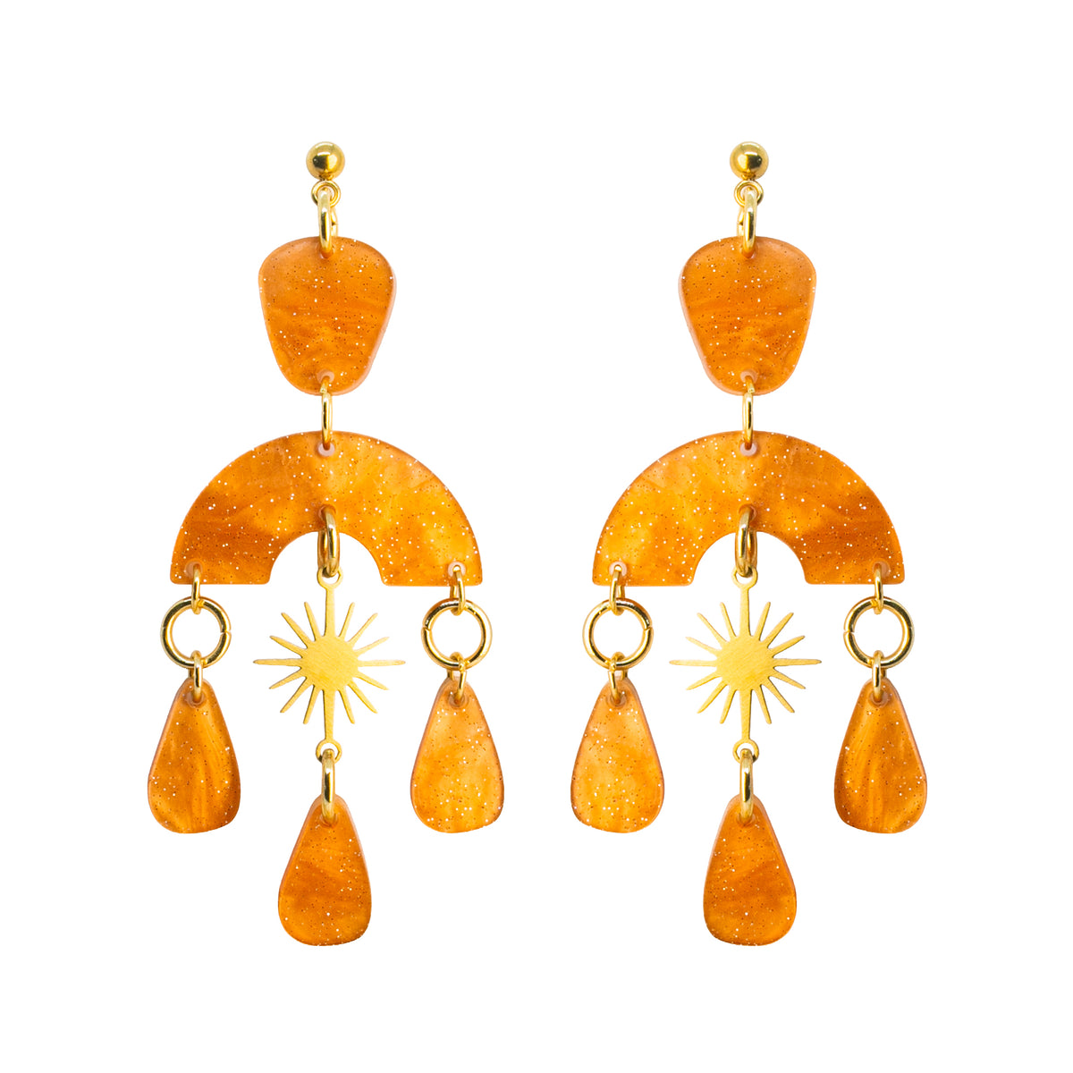 Pendientes Iris Naranja