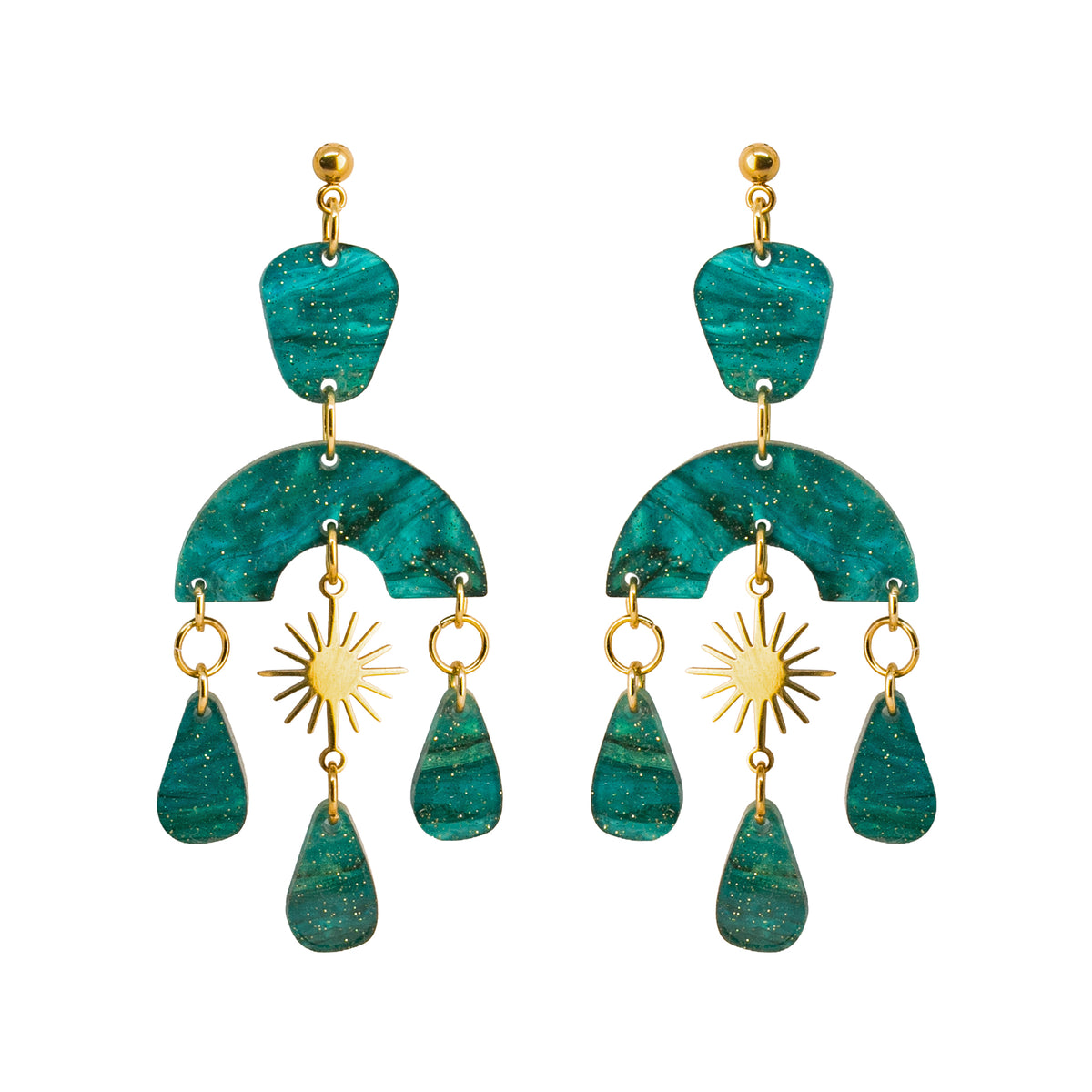 Pendientes Iris Verde