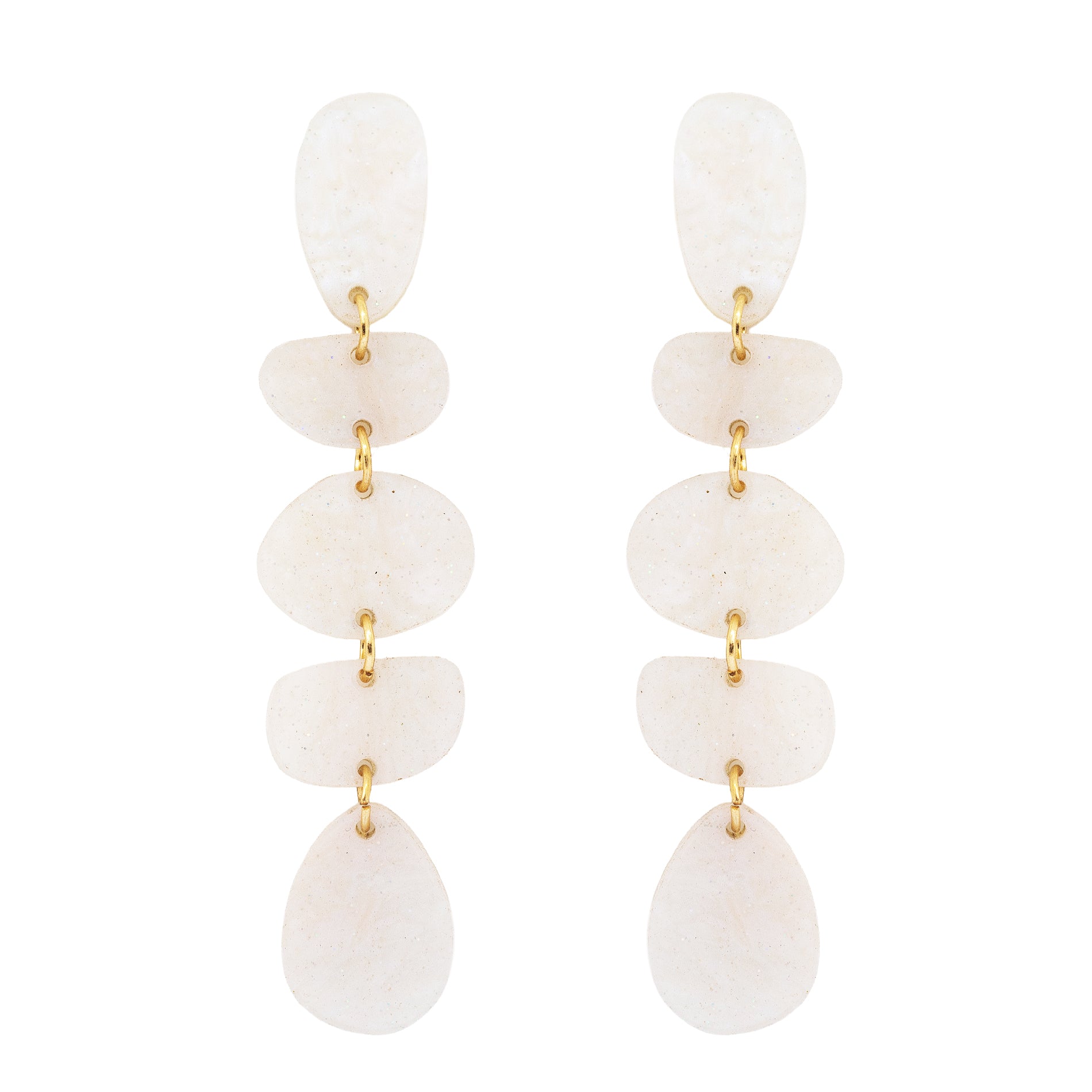 Pendientes Musa Maxi Blanco Mármol
