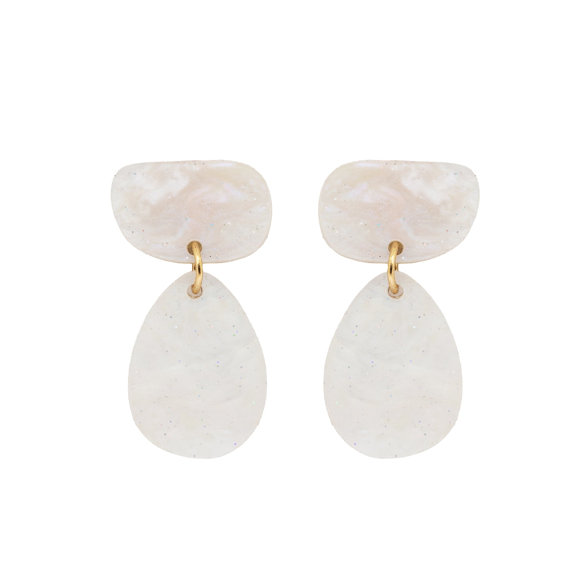 Pendientes Musa Mini Blanco Mármol