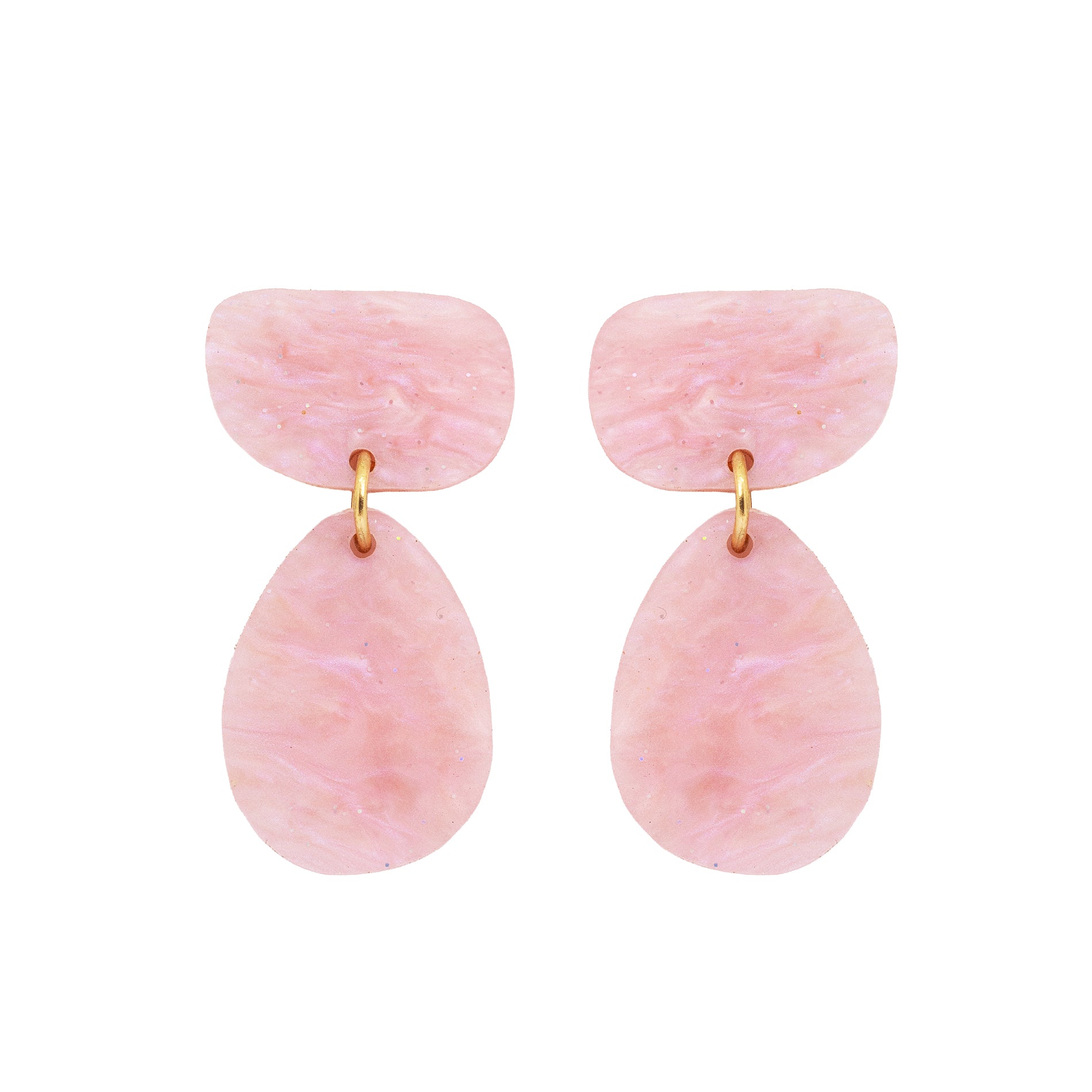 Pendientes Musa Mini Rosa Mármol
