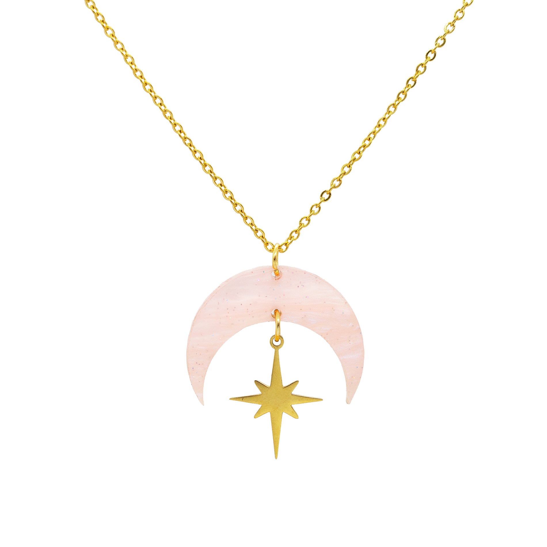 Collar Estelar Rosa Cuarzo