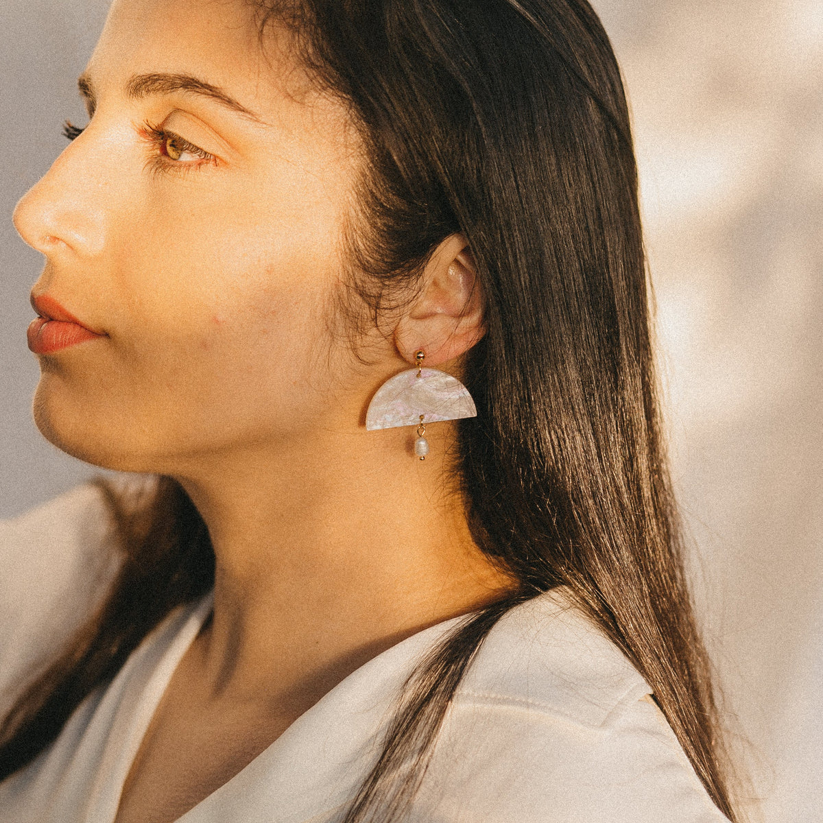 Pendientes Arka Blanco