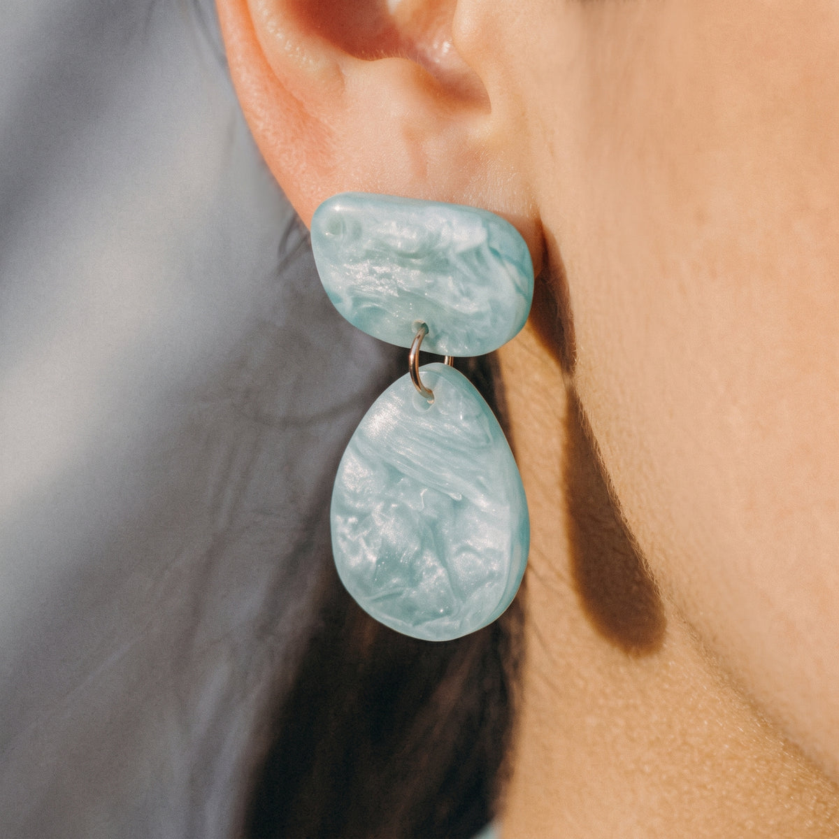 Pendientes Musa Mini Aguamarina
