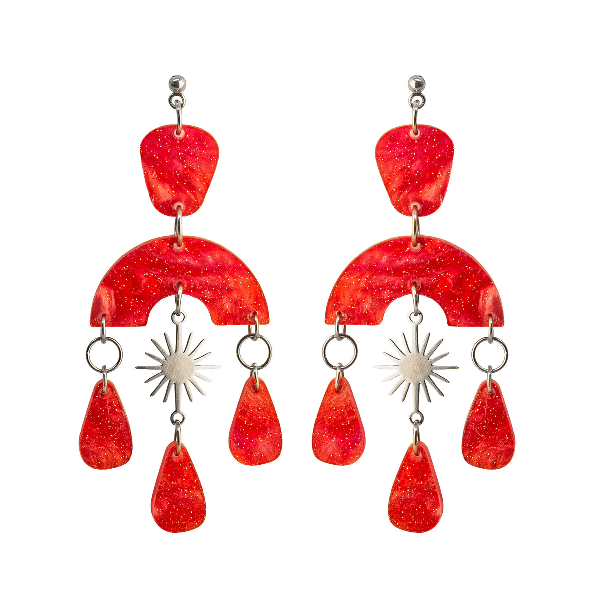 Pendientes Iris Rojo