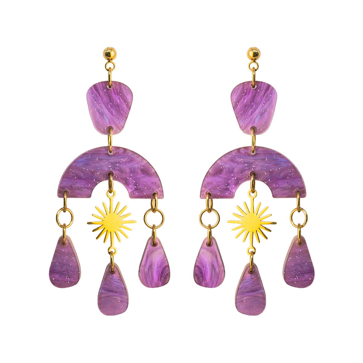 Pendientes Iris Violeta