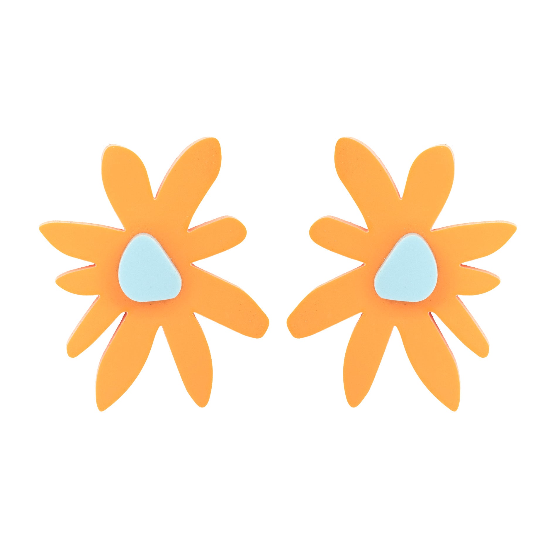 Pendientes Flora Naranja