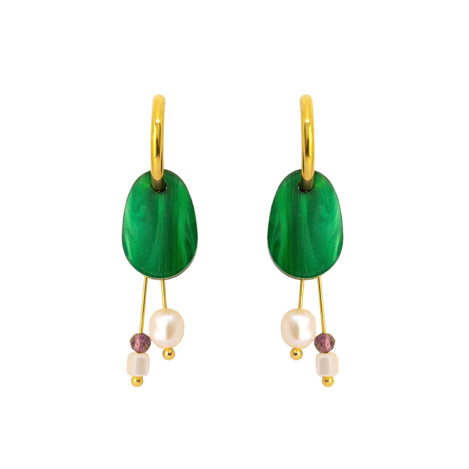 Pendientes Aucare Verde
