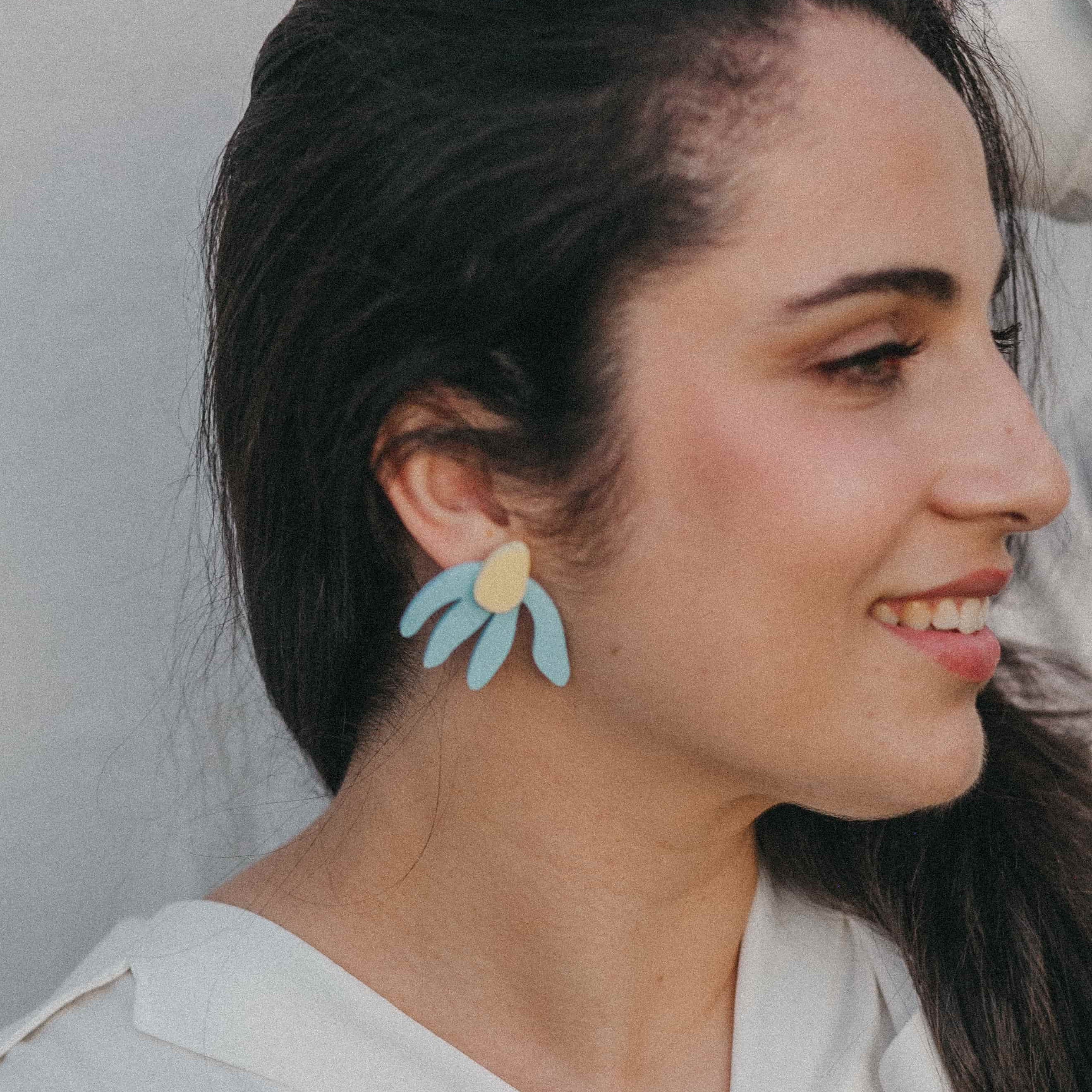 Pendientes Bloom Turquesa