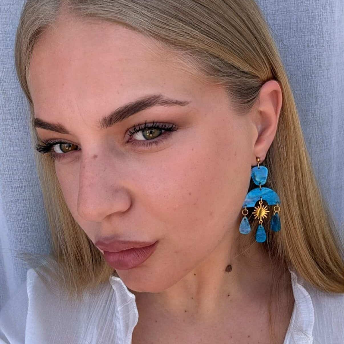 Pendientes Iris Azul
